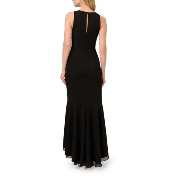 NWT Adrianna Papell Women’s Sleeveless Long Formal Black Evening Dress - Picture 2 of 5